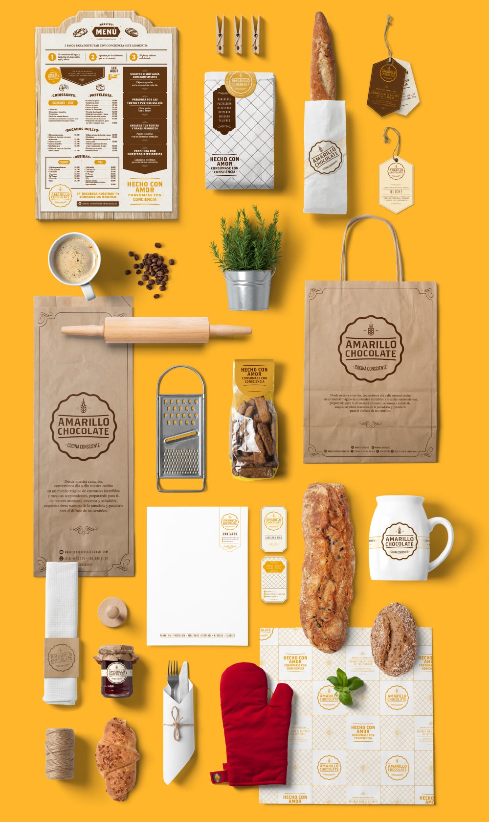 Diseño de branding para Amarillo Chocolate